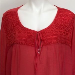 Spense coral red top. Size 2X.